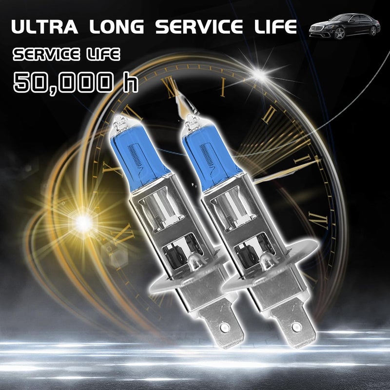 SamWinGear H1 Headlight Bulb H1 Halogen Head Light Bulbs, Ultra White Bright Halogen Headlight Bulb 12V 100W High Beam Low Beam Fog Light Bulbs, Universal Light Lamp for Most Cars, Trucks, SUVs (H1) - Image 4